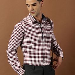INVICTUS Men Gingham Checks Formal Shirt-image-79