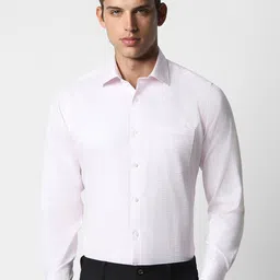 Van Heusen Grid Tattersall Checked Formal Pure Cotton Shirt-picture-10