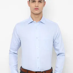 Louis Philippe Men Blue Solid Formal Shirt-picture-33