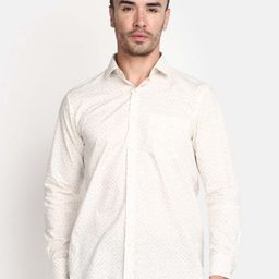 J White by Vmart Micro Ditsy Opaque Printed Cotton Formal Shirt-37