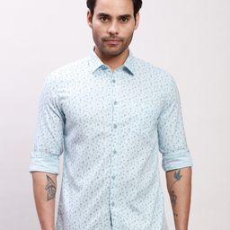 Parx Slim Fit Floral Printed Cotton Casual Shirt-picture-36