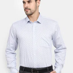 J White by Vmart Micro Ditsy Printed Cotton Formal Shirt-image-19