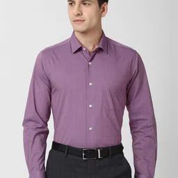 Peter England Men Purple Slim Fit Formal Shirt-picture-18