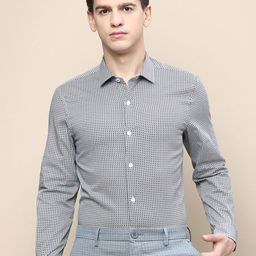 INVICTUS Standard Geometric Printed Slim Fit Opaque Cotton Casual Shirt-picture-20