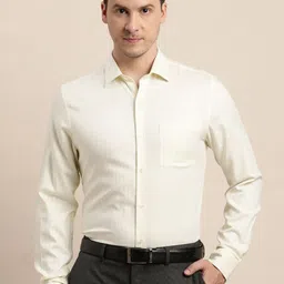 Turtle Men Striped Spread Collar Formal Shirt-image-6