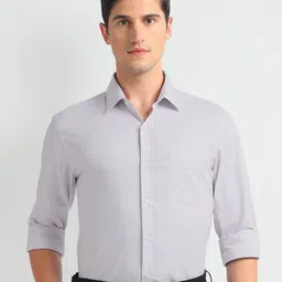 Arrow Slim Fit Micro Checked Twill Pure Cotton Formal Shirt-picture-36