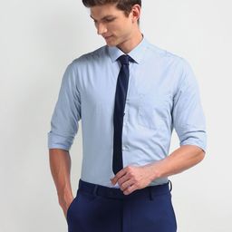 Arrow Men Solid Cotton Slim Fit Formal Shirt-image-32