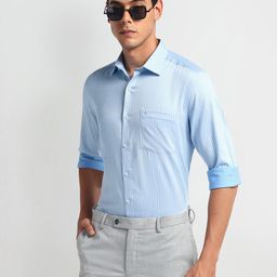 Arrow Men Opaque Striped Formal Shirt-image-107