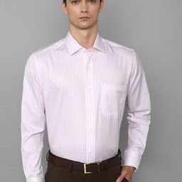 Luxure by Louis Philippe Classic Fit Vertical Striped Formal Pure Cotton Shirt-picture-30