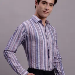 JAINISH Classic Vertical Stripes Formal Shirt-image-68