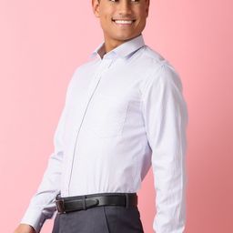 J White by Vmart Men Classic Micro Checks Spread Collar Formal Shirt-image-64