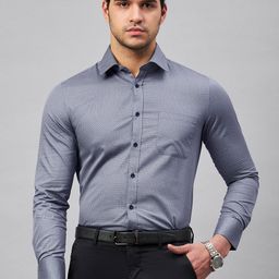 LOUIS STITCH Comfort Fit Micro Ditsy Printed Cotton Formal Shirt-image-31