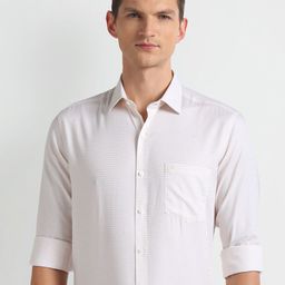 Arrow Micro Checks Cotton Spread Collar Slim Fit Opaque Checked Formal Shirt-picture-41