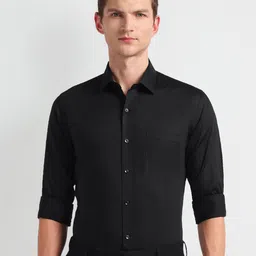 Arrow Manhattan Slim Fit Spread Collar Pure Cotton Formal Shirt-picture-9