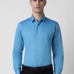 Peter England Slim Fit Spread Collar Long Sleeves Cotton Formal Shirt-image-89