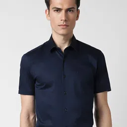 Peter England Slim Fit Opaque Cotton Formal Shirt-picture-11