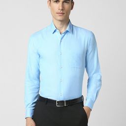 Peter England Slim Fit Opaque Cotton Formal Shirt-image-63