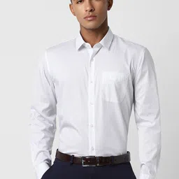 Peter England Men Slim Fit Opaque Formal Shirt-picture-34