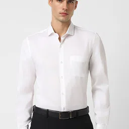 Peter England Slim Fit Micro Ditsy Printed Pure Cotton Formal Shirt-image-97