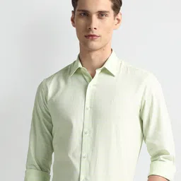 Arrow New York Slim Fit Spread Collar Pure Cotton Formal Shirt-picture-16