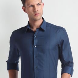 Arrow New York Slim Fit Spread Collar Long Sleeves Cotton Formal Shirt-picture-14