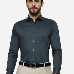 JADE BLUE Slim Fit Pure Cotton Formal Shirt-image-60