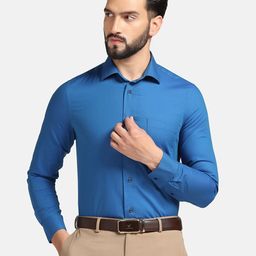 Blackberrys India Slim Slim Fit Checked Long Sleeve Pocket Cotton Formal Shirt-image-11