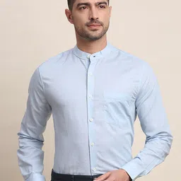 INVICTUS Mandarin Collar Long Sleeves Original Slim Fit Formal Shirt-image-19
