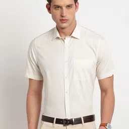 Turtle Modern Spread Collar Regular Fit Pure Cotton Formal Shirt-image-43