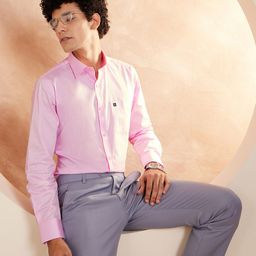 DENNISON Brand Logo Cotton Satin Shirt-image-86