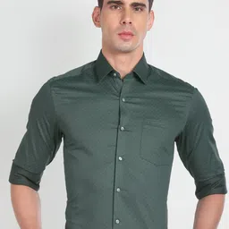 Arrow Micro Ditsy Slim Fit Printed Pure Cotton Twill Formal Shirt-picture-14