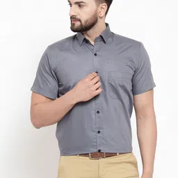 JAINISH Men Grey Classic Regular Fit Formal Shirt-image-51