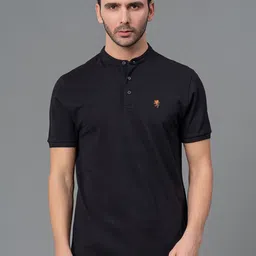 Red Tape Henley Neck Pure Cotton T-shirt-image-8