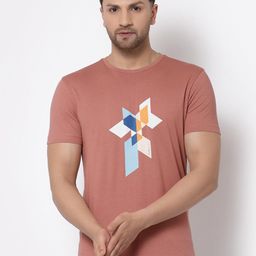 Red Tape Geometric Printed Pure Cotton T-shirt-image-39
