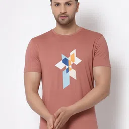 Red Tape Geometric Printed Pure Cotton T-shirt-image-28