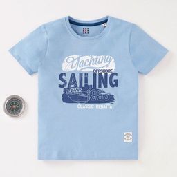 Ed-a-Mamma Boys Typography Printed Round Neck Short Sleeves Cotton T-shirt-14