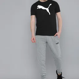Puma Men Black ACTIVE Big Logo Printed dryCELL Round Neck T-shirt-image-8