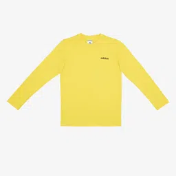 ADIDAS Boys Yellow Brand Logo Detail Round Neck T-shirt-image-54