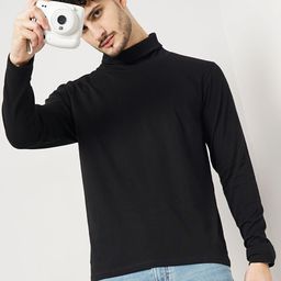 Celio Turtle Neck Cotton Casual T-shirt-picture-36