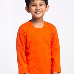 Friskers Boys Orange Pure Cotton T-shirt-image-90