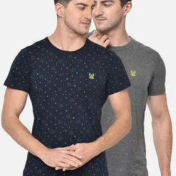 VIMAL JONNEY Men Pack of 2 Printed Round Neck T-shirts-image-72