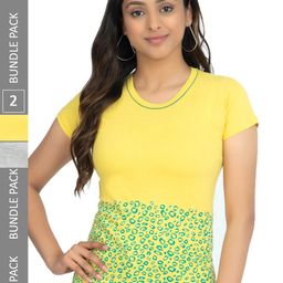 IndiWeaves Pack Of 2 Printed Pure Cotton T-shirts-image-21