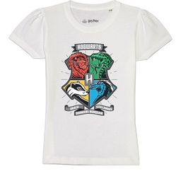 Harry Potter by Wear Your Mind Girls White & Green Printed Pure Cotton T-shirt-image-84