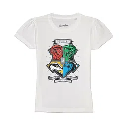 Harry Potter by Wear Your Mind Girls White Harry Potter Printed Pure Cotton T-shirt-28