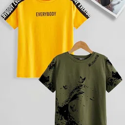 BAESD Boys Pack of 2 Printed Pure Cotton T-shirts-47