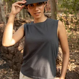 Creatures of Habit Women Printed Organic Cotton Cut Outs T-shirt-image-19