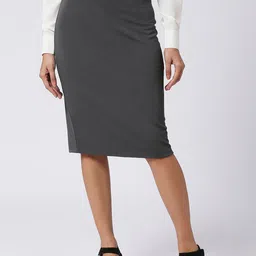 FITHUB Pencil Knee-Length Skirt-image-30