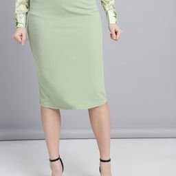 FITHUB Knee Length Pencil Skirt-image-71