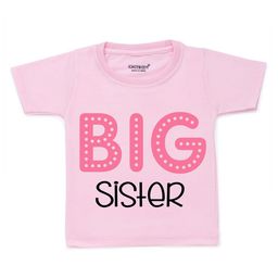 KNITROOT Kids Pink & Black Typography Printed Cotton T-shirt-image-52