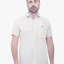 Kuons Avenue Men Beige Smart Slim Fit Casual Shirt-image-7